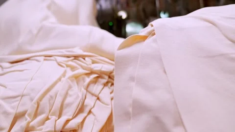 Human Labor in Textile Dyeing Process at Factory Stock Footage 329678541