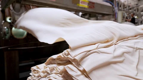 Human Labor in Textile Dyeing Process at Factory Stock Footage 330481274
