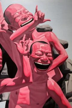 Human laughing face background Stock Photos