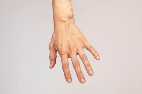 Human left hand close up 스톡 사진