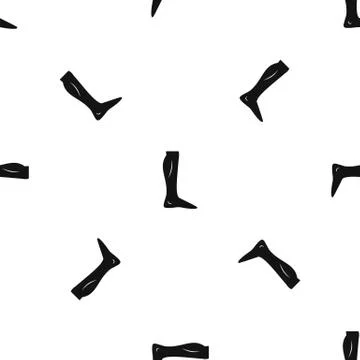 Human leg pattern seamless black Stock Illustration