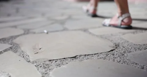Human leg is walking and falling down wi... | Stock Video | Pond5