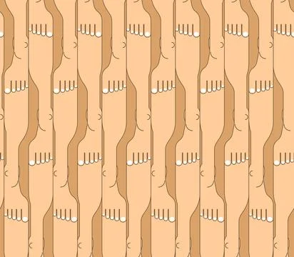 Human legs top view pattern seamless. legs background Stock Illustration