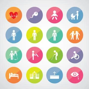 Human life icon Stock Illustration
