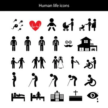 Human life icon Illustrazione stock