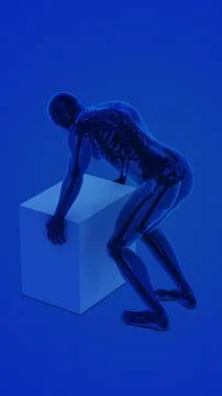 Human Lifting heavy object resulting Lower back Pain Illustration