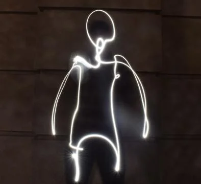 Human Light Streaks 库存照片