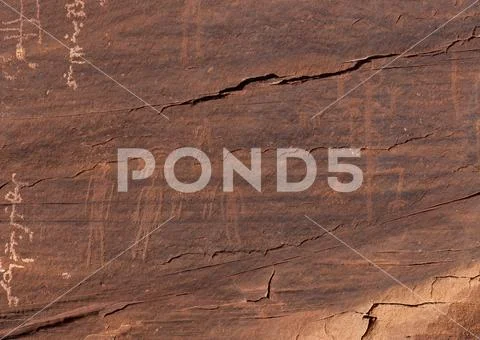 Human likenesses petroglyphs in the mountain, Al Madinah Province, Al-Ula, Sa Stock Photos