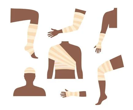 Human limbs trauma Stock Illustration