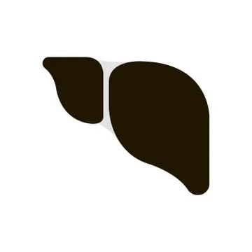 Human liver icon in trendy flat style isolated on white background. Eps 10. Stock Illustration