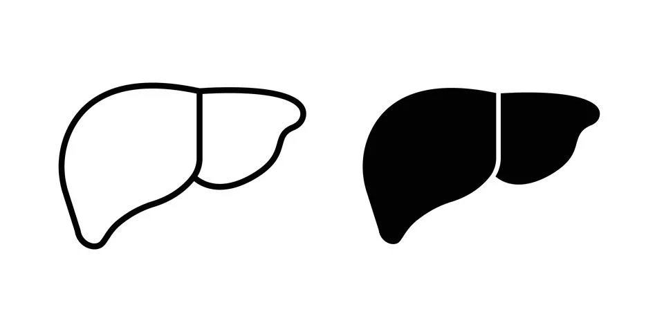 Human liver icon vector, symbol, logo illustrations Illustrazione stock