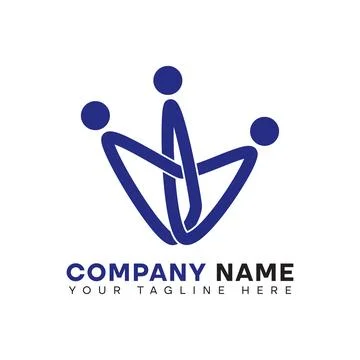 Human logo design Stock Illustration