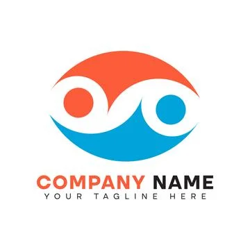 Human logo design template Stock Illustration