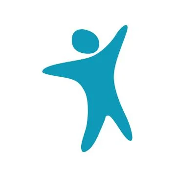 Human logo on a white background. Vector illustration. Stock Illustration