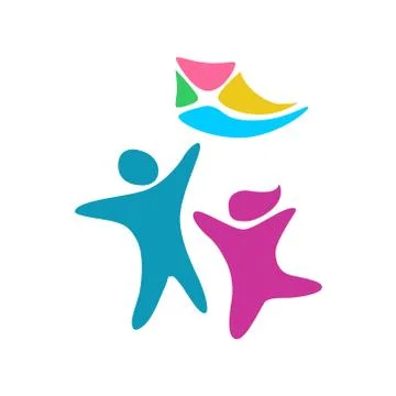 Human logo on a white background. Vector illustration. Stock Illustration