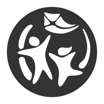 Human logo on a white background. Vector illustration. Stock Illustration