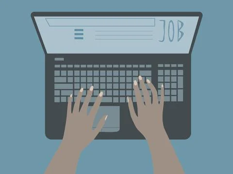 Human looking for a job. Stock Illustration