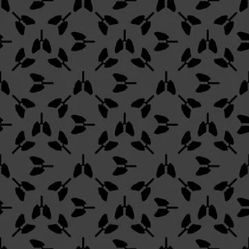Human lung web icon. flat design. Seamless gray pattern. Illustrazione stock