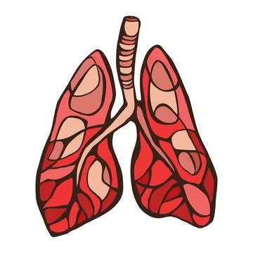 Human lungs icon of a flat style vector Stock Illustration