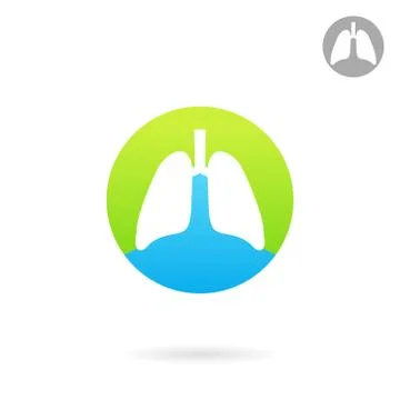 Human lungs icon Illustrazione stock