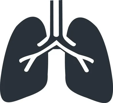 Human lungs icon for medical anatomy Stock Illustration
