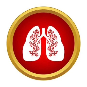 Human lungs icon representing respiratory system healthcare 스톡 일러스트