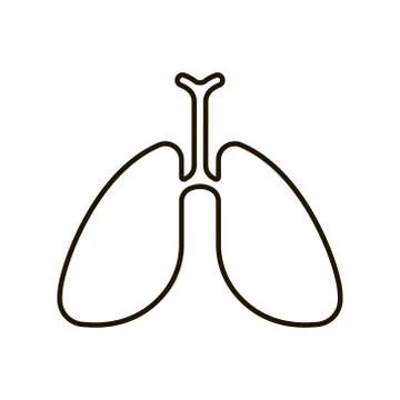 Human lungs icon in trendy flat style isolated on white background. Eps 10. Stock Illustration