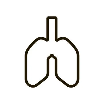 Human lungs icon in trendy flat style isolated on white background. Eps 10. Stock Illustration