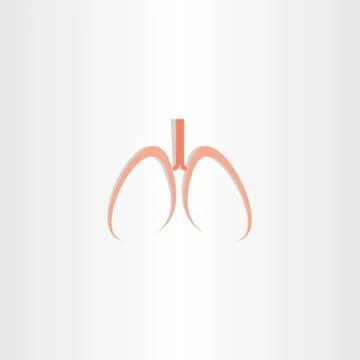 Human lungs icon vector design Illustrazione stock