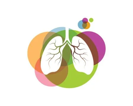 Human lungs logo icon vector illustration design Stock Illustration