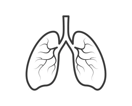 Human lungs logo icon vector illustration design Stock Illustration