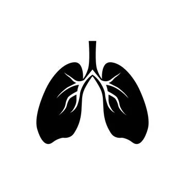 Human lungs logo icon vector illustration design template Stock Illustration