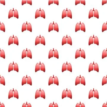 Human lungs repeating seamless pattern medical background Stock Illustration