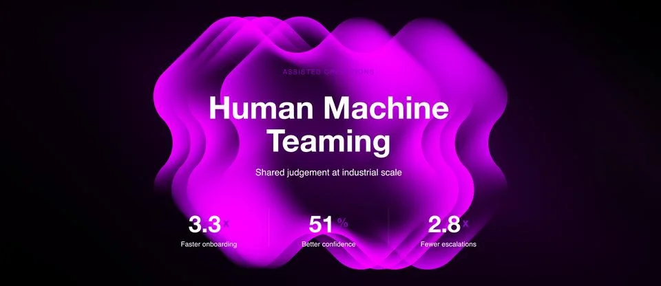 Human machine teaming pitch deck background, wide header background Stock Illustration