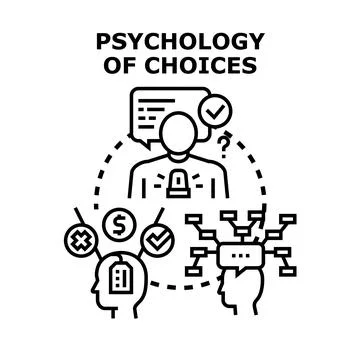 Human making important choices selecting options Stock Illustration