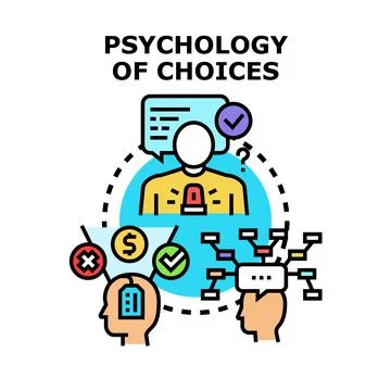 Human making important choices selecting options Stockillustratie
