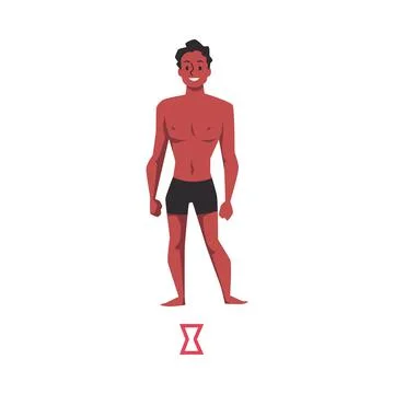 Faceless man in underwear male body hourglass Vector Image