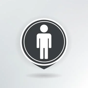 Human map pointer. Stock Illustration