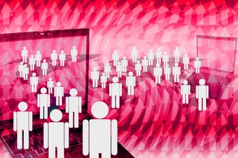 Human marketing network. Stock Illustration