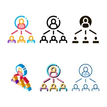 Human meeting modern icon vector outline Stock Illustration