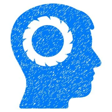Human Memory Wheel Grainy Texture Icon Stock Illustration