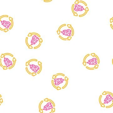 Human metabolism, calorie content vector seamless pattern Stock Illustration