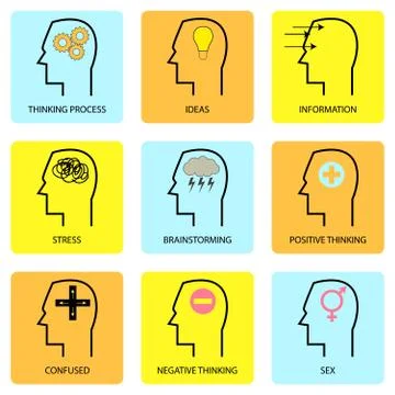 Human Mind And Thought Stock Illustration