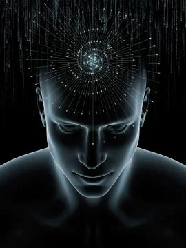 Human Mind Background Illustrazione stock