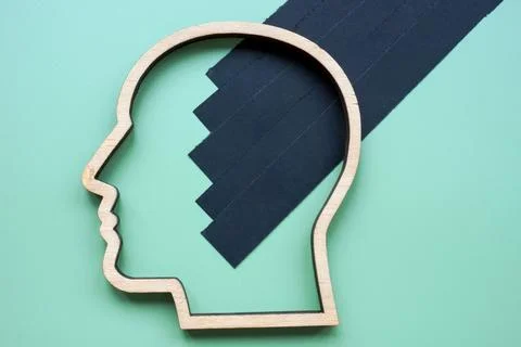 Human mind blocked by barriers representing stress. Foto stock