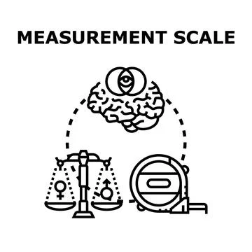 Human mind comparing gender equality with a measurement scale Stock Illustration