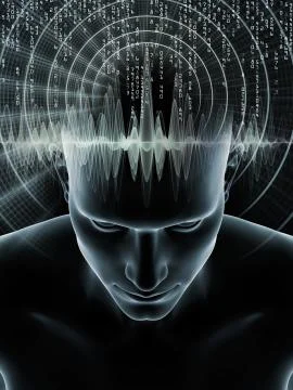 Human Mind Elements Stock Illustration