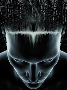 Human Mind Elements Illustrazione stock