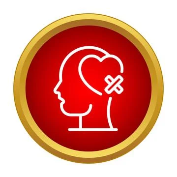 Human mind experiencing mental health problems and heart distress Stock Illustration
