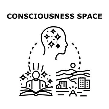 Human mind exploring knowledge and environment concept Stock Illustration